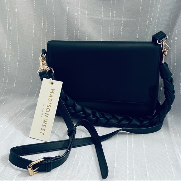 Madison West Handbags - Madison West Los Angeles crossbody black bag
